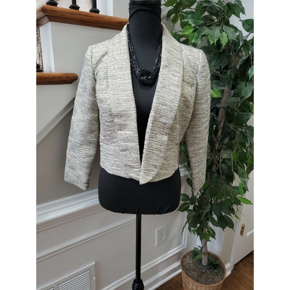 Jennifer Lopez Women Multicolor Polyester Long Sleeve Open Front Fitted Blazer S - Picture 1 of 16